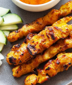 Chicken Satay with Peanut Sauce