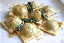 Chicken, Spinach and Cheese Ravioli with Burnt Butter Sage Sauce