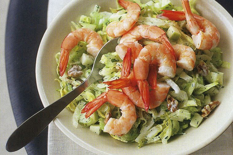 Prawn cocktail with Waldorf salad